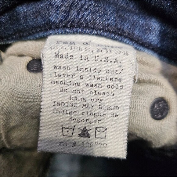 rag & bone Womens Designer Denim Skinny Dark Wash Olive Harrow Jeans Size 26 - Picture 13 of 13